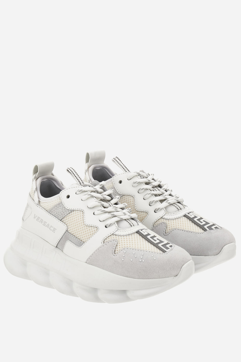 Versace — Chain Reaction Sneaker In Suede-Laether-Fabric