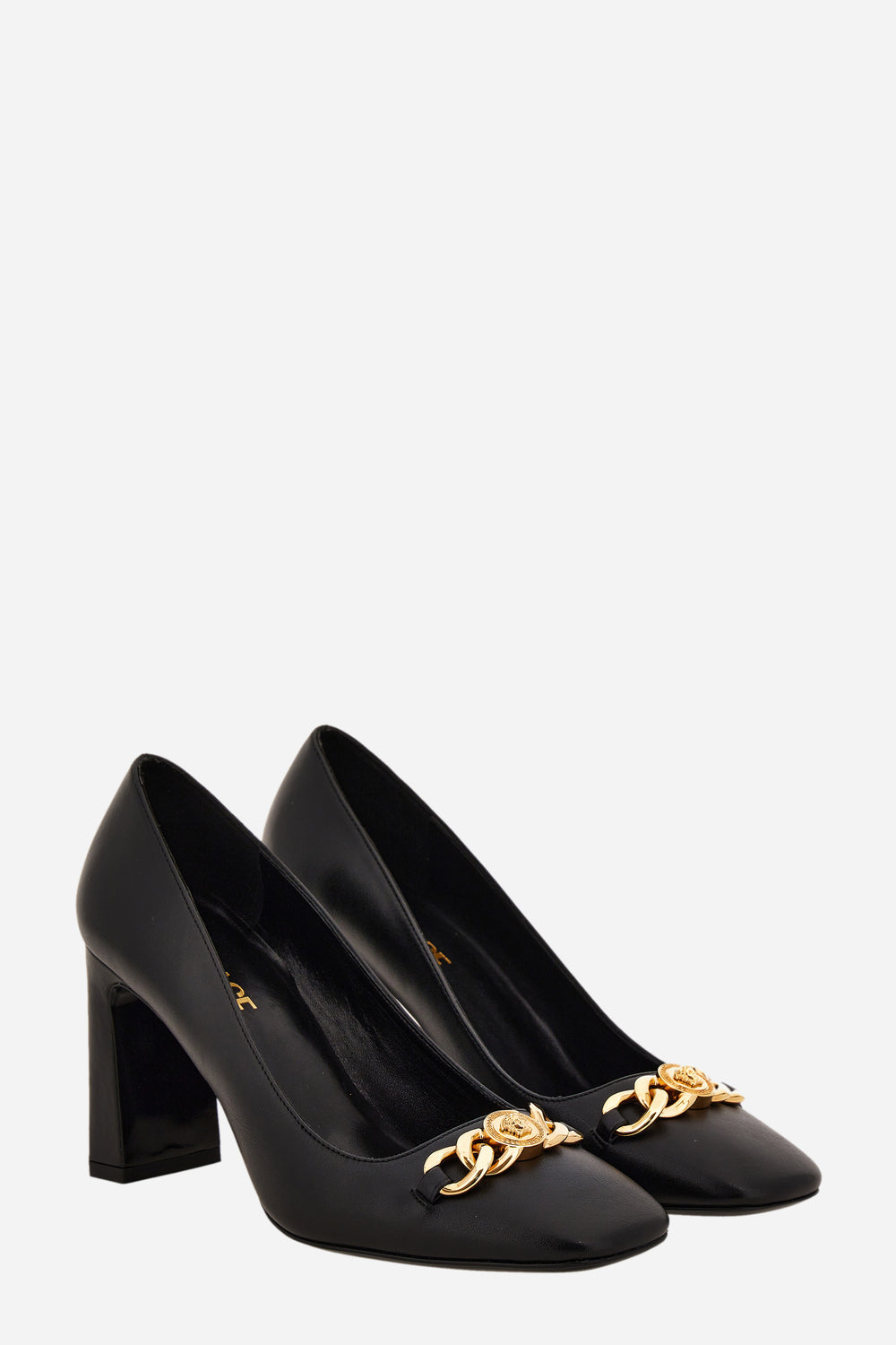 Versace — Icon Chain Pump In Calf Leather