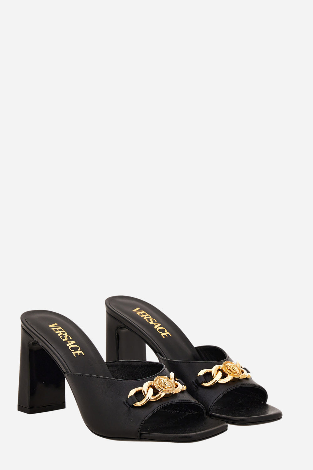 Versace — Icon Chain Mule In Calf Leather