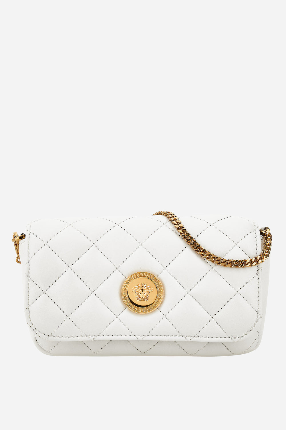 Versace — Icon Shoulder Bag In Quilted Lamb Leather