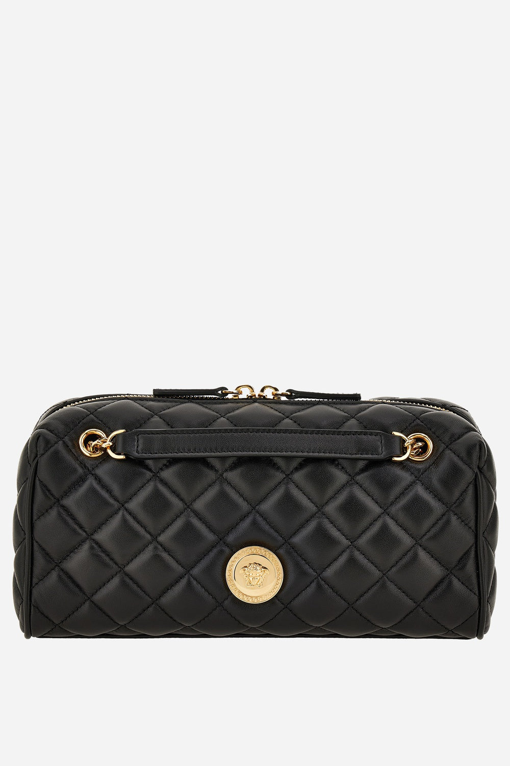 Versace — Icon Small Shoulder Bag In Quilted Lamb Leather