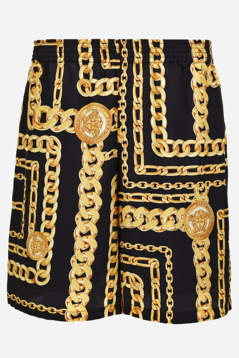 Versace — Shorts In Twill Poly Medusa Chain Print Allover