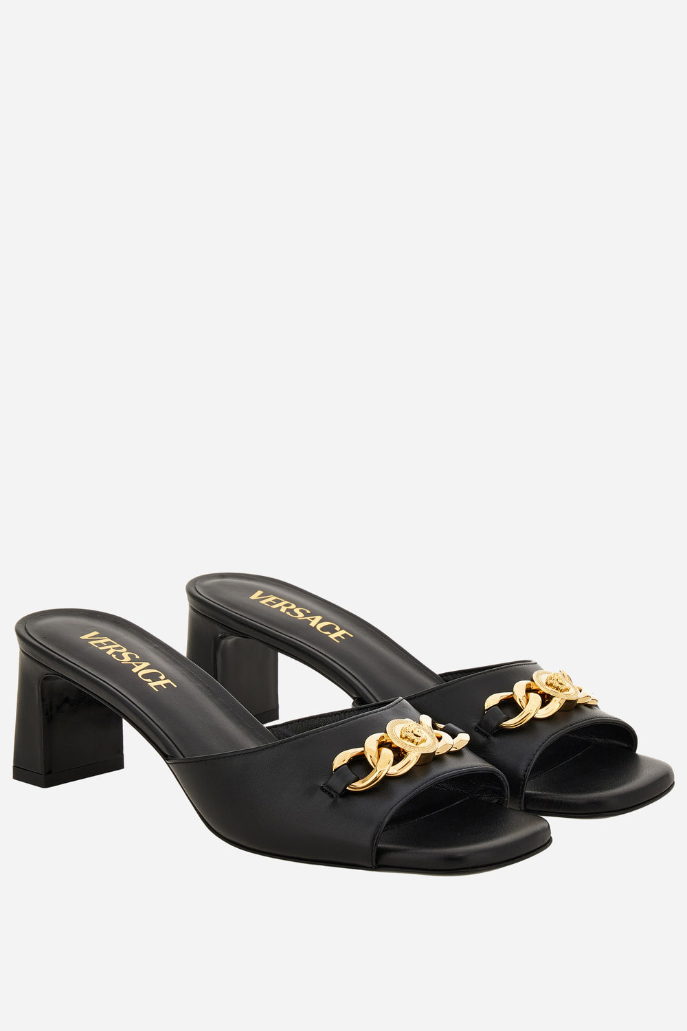 Versace — Icon Chain Mule In Calf Leather