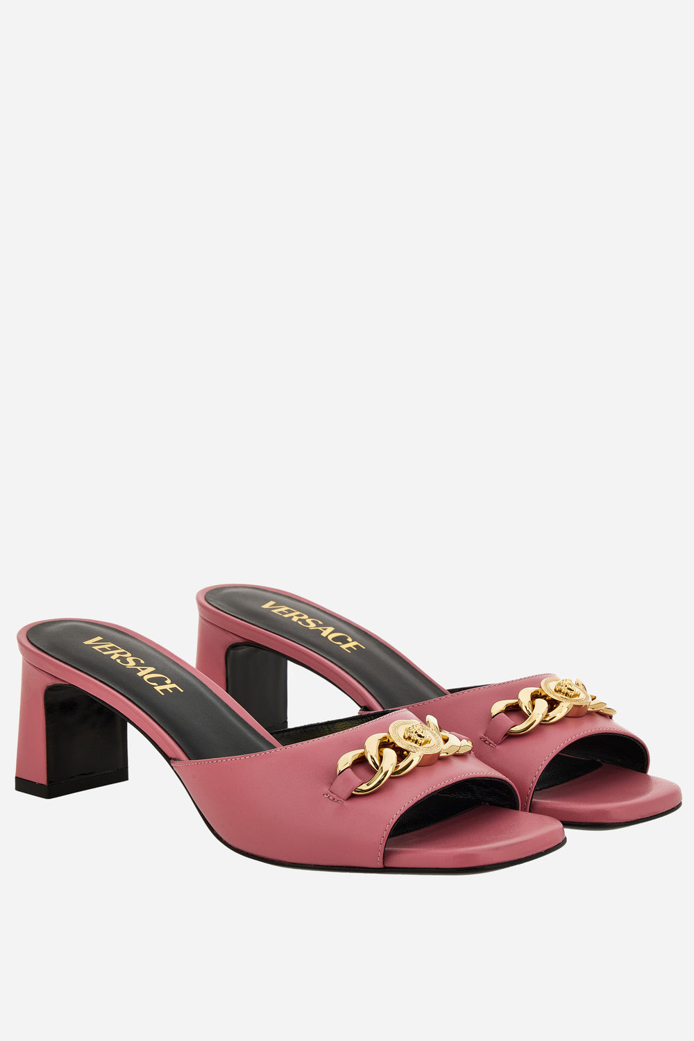 Versace — Icon Chain Mule In Calf Leather
