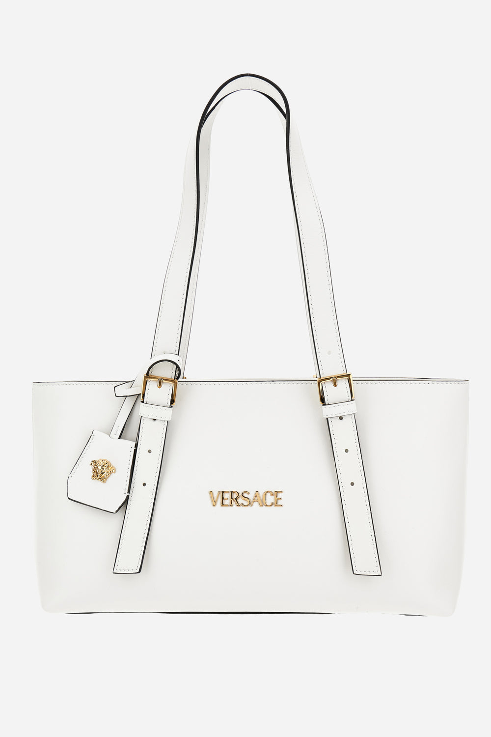 Versace — Versace Tag Medium Tote In Lamb Leather