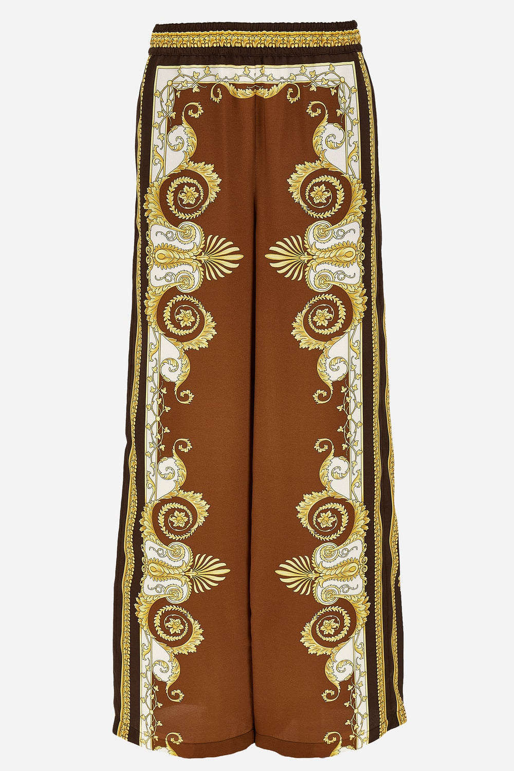 Versace — Informal Pant In Twill Poly Print Spring Barocco