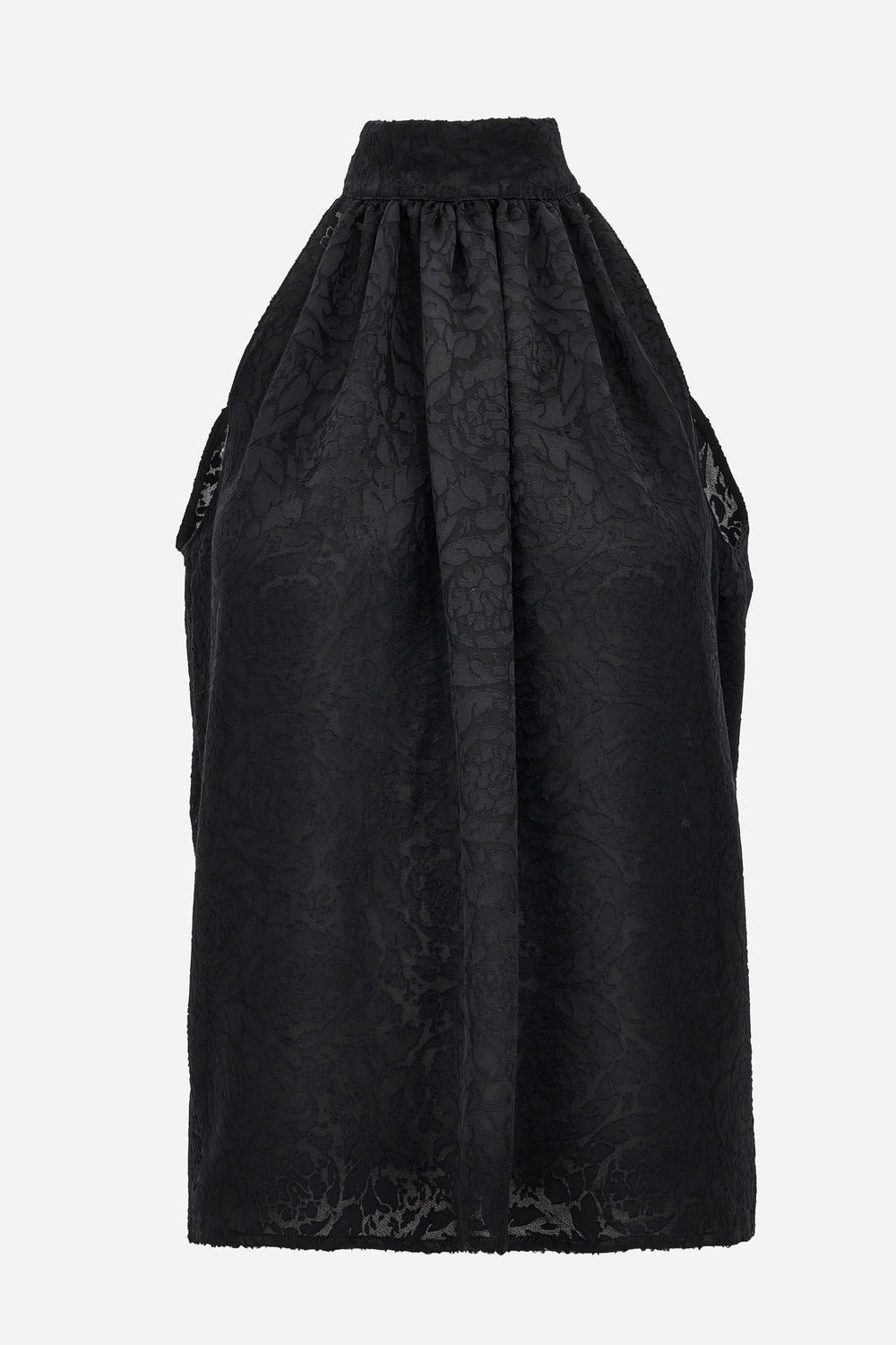 Versace — Blouse In Silk Mix Satin Baroque Devore