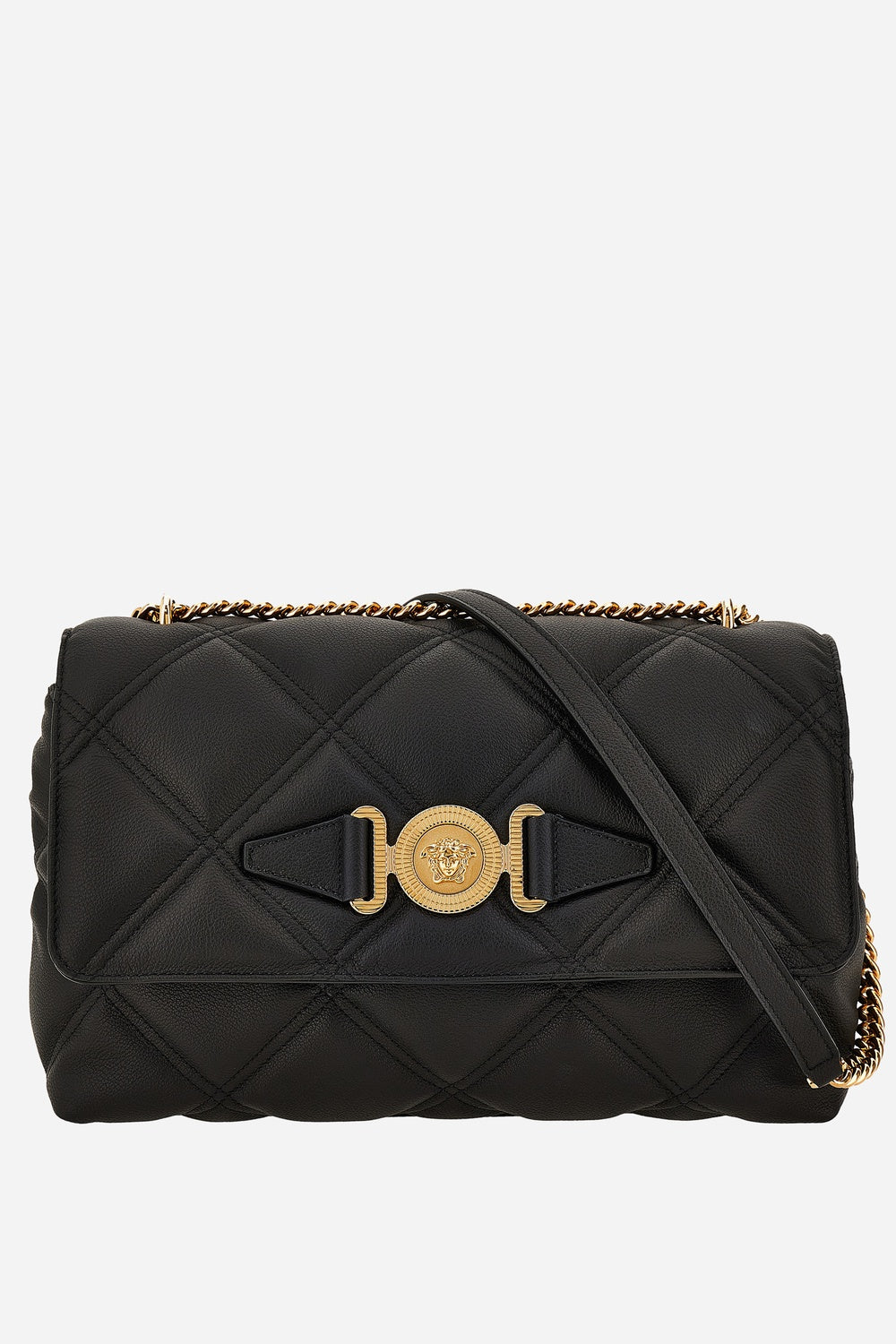 Versace — Medusa Biggie Medium Shoulder Bag In Quilted Calf Leather