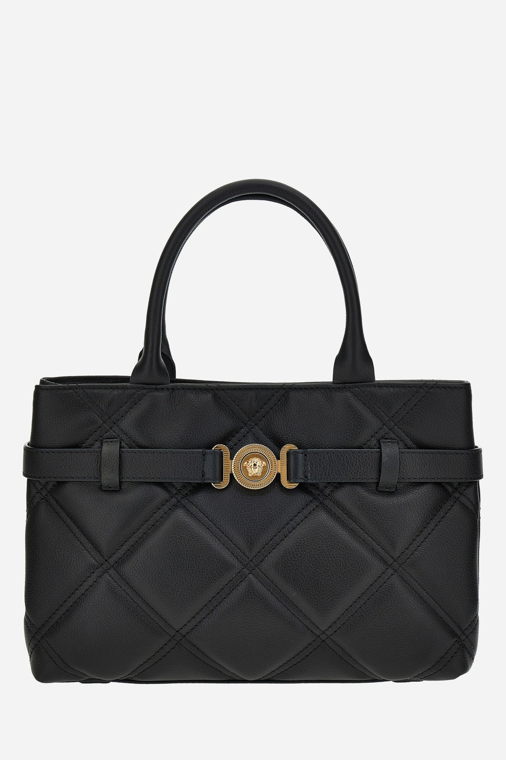 Versace — Medusa Biggie Small Tote In Quilted Calf Leather
