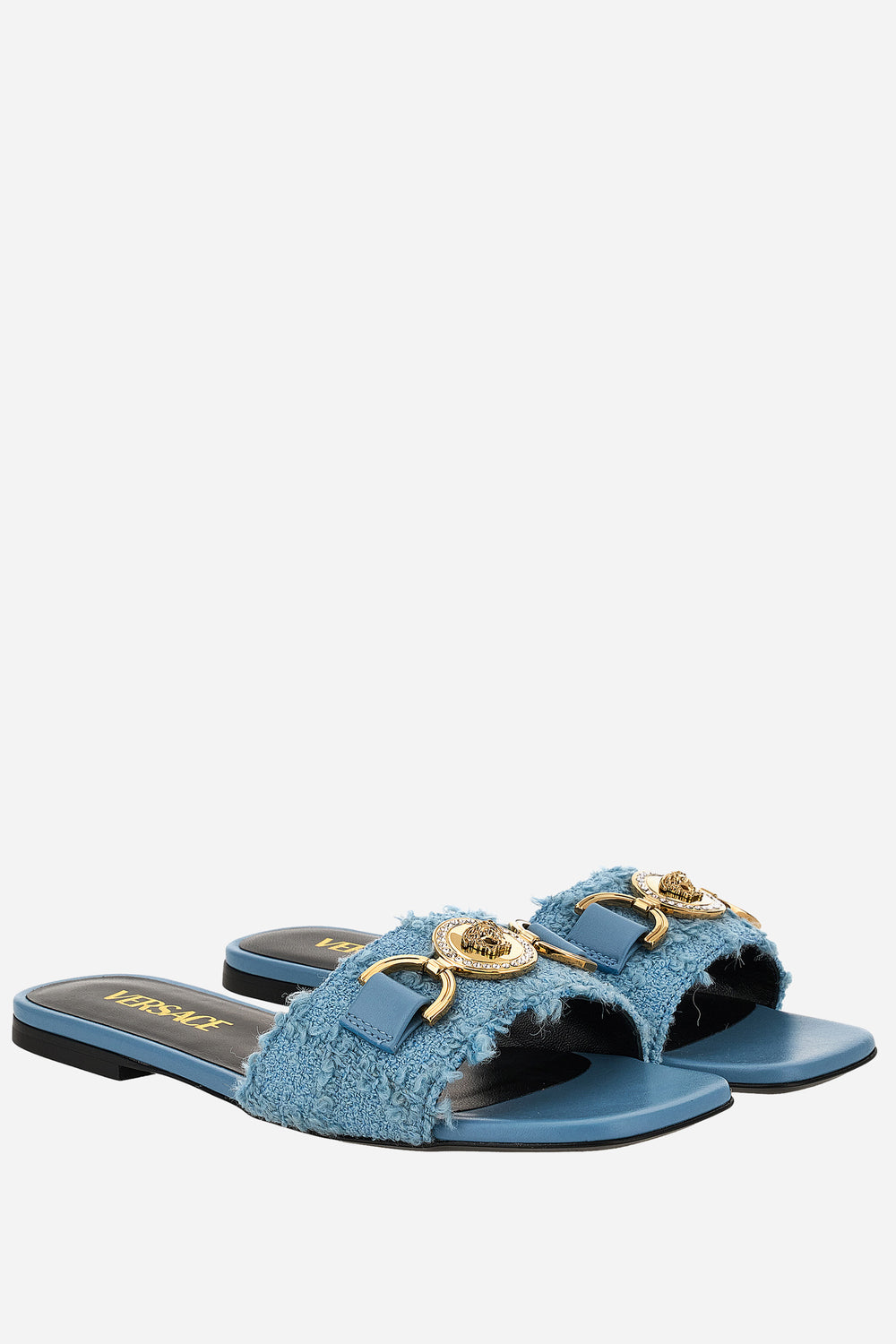 Versace — Medusa 95 Flat Sandal H.10 In Fabric