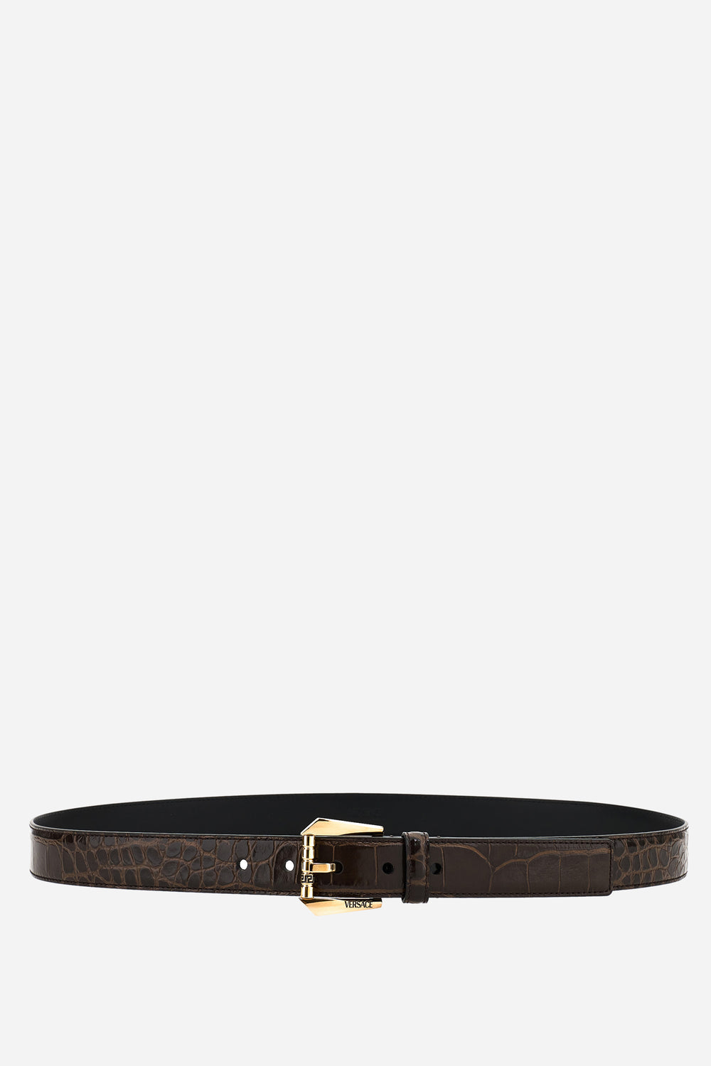 Versace — Heritage Belt H.25 In Embossed Croc Calf Leather