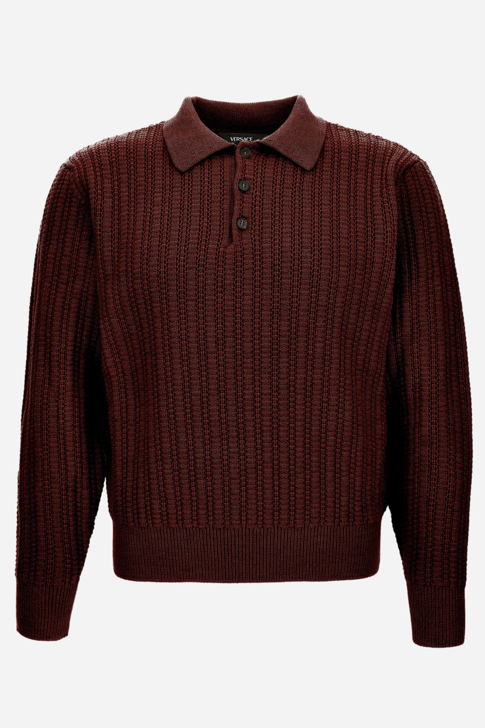 Versace — Knit Sweater In Cardigan Stitch