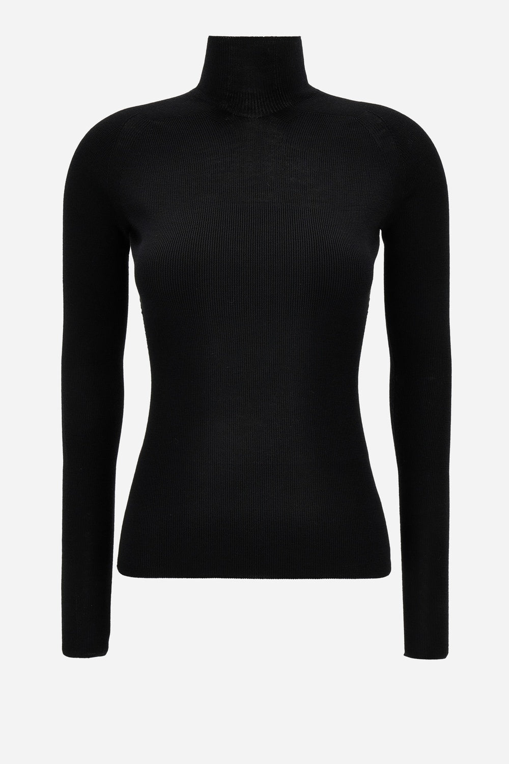 Versace — Knit Sweater In Seamless Ribs Merinos Wool Rws