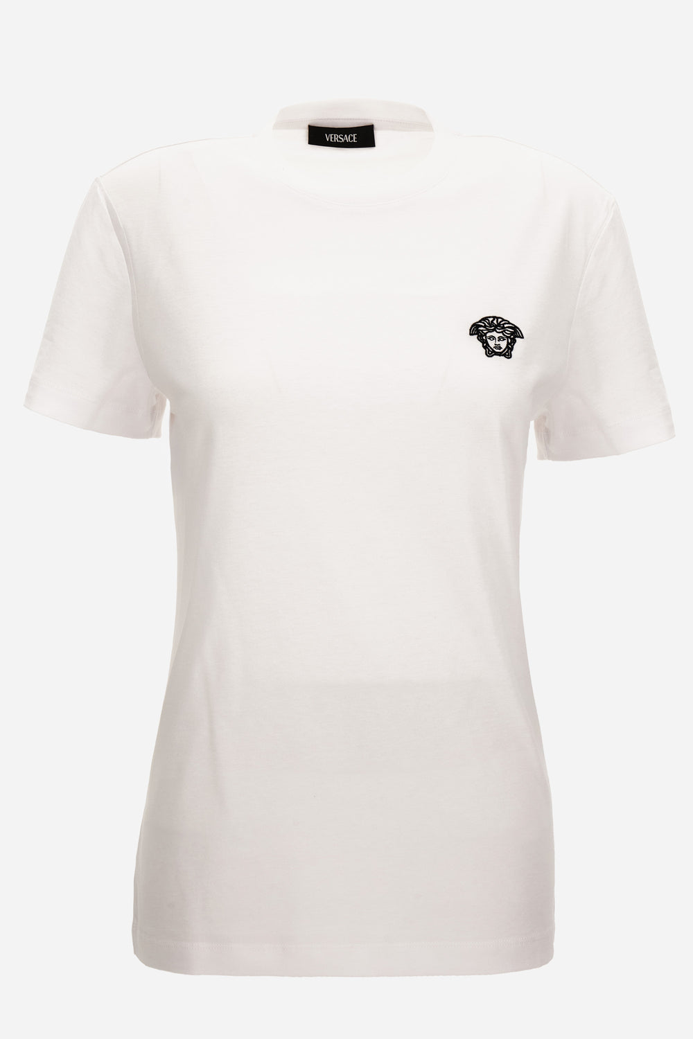 Versace — T-Shirts In Jersey-Medusa Embroidery